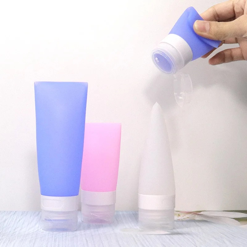 Suede Scrub Travel Sub Package Lotion Bottle Cosmetics Facial Cleanser Hand Cream Shampoo Tube Flip Sub package