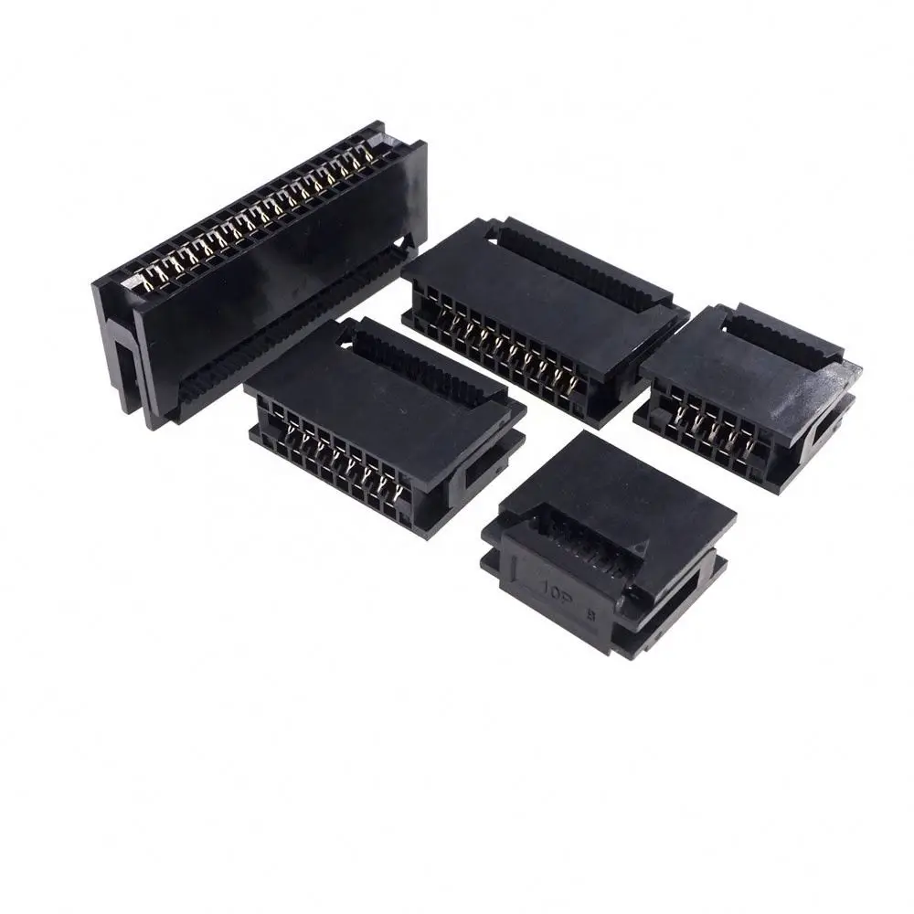 Lul2651 28AWG IDC слот 2 54 мм Золотые Пальцы HIF5 серии карты края типа ленточный Кабельный разъем 10 14 16 20 26 30 34 40 50 60 64 Pin