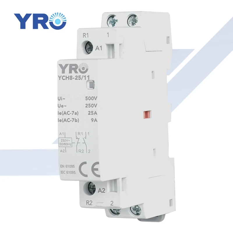 Magnetic Electrical 25A 32A 40A 63A AC Contacts Manual 2NO 1NO1NC 2NC AC 2 Pole Household Contactor