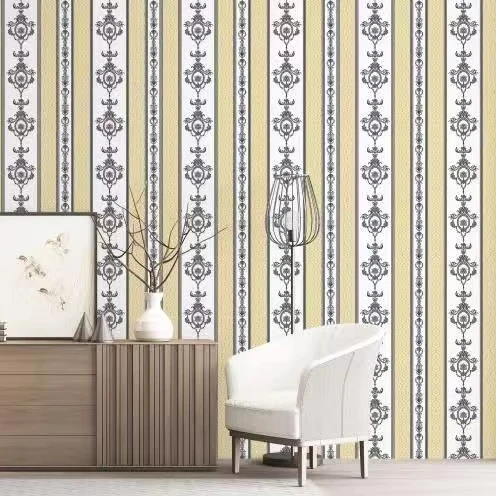 UDK 0.45*10m Self Adhesive Damask Wallpaper Peel and Stick Luxury Wall Sticker for Home Interior Decor Factory Price