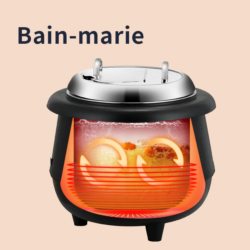 Victore Commercial Soup Kettle with S/S Food Pot Electronic Soup Warmer Kettle for Restaurant Buffet