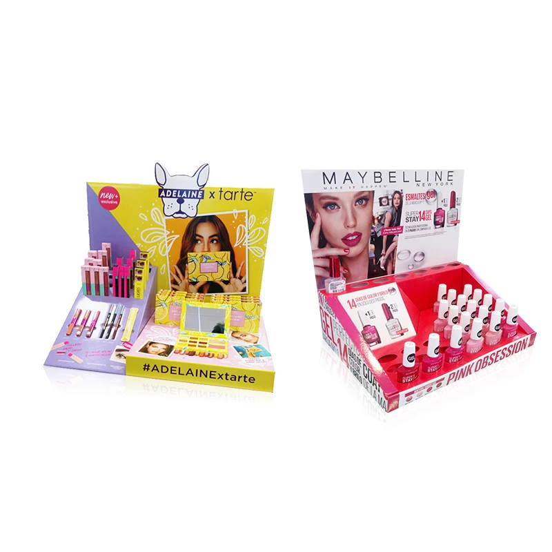 Paper Makeup Perfume Cosmetic Product Skin Care Nail Polish Lipgloss Display Stands Countertop
