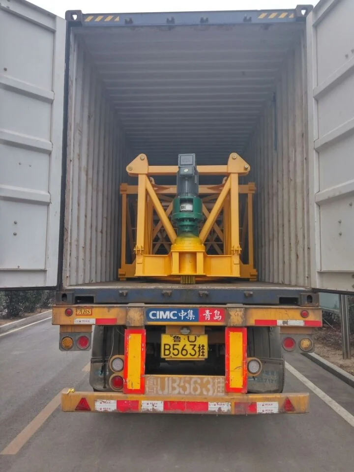 HYCM China popular 56m jib 6tons QTZ5612 model tower crane selling from manufacturer