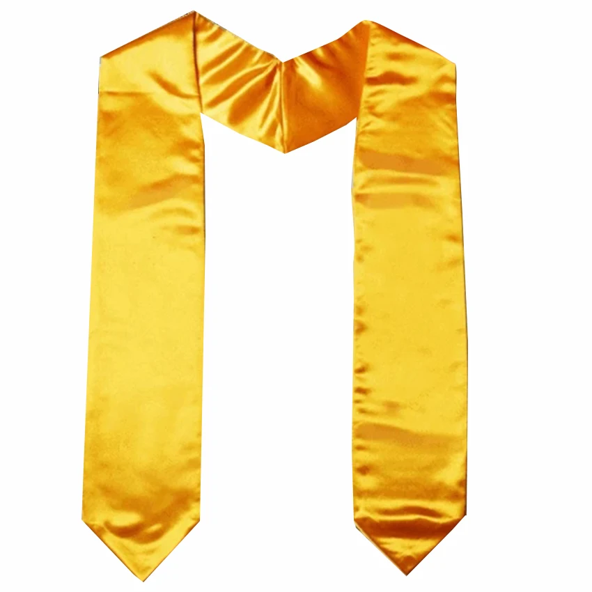 cheap custom logo printed graduating wear satin embroi graduation stole