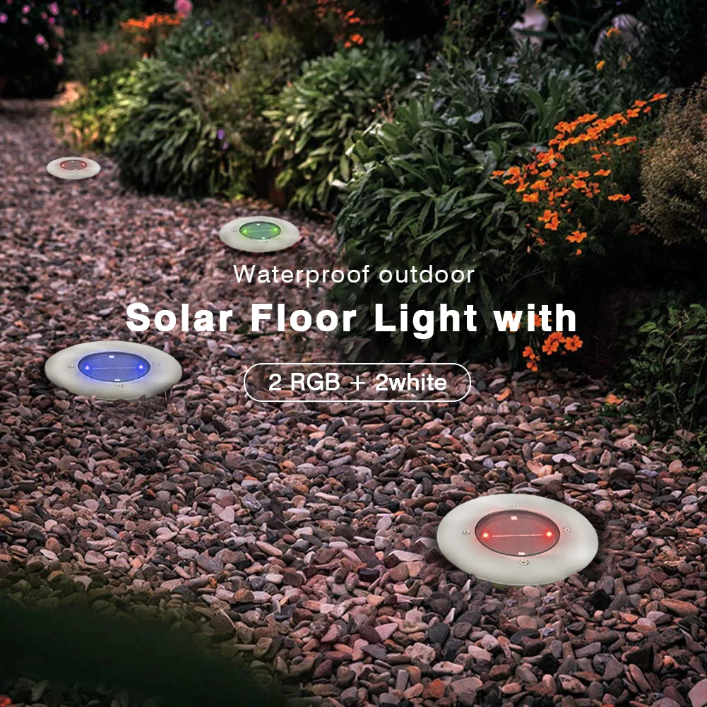 Hot Sale Solar Garden Lamp Round Shape Outdoor Waterproof IP65 Decoration Path Patio Lawn Lights for Grass Lighting