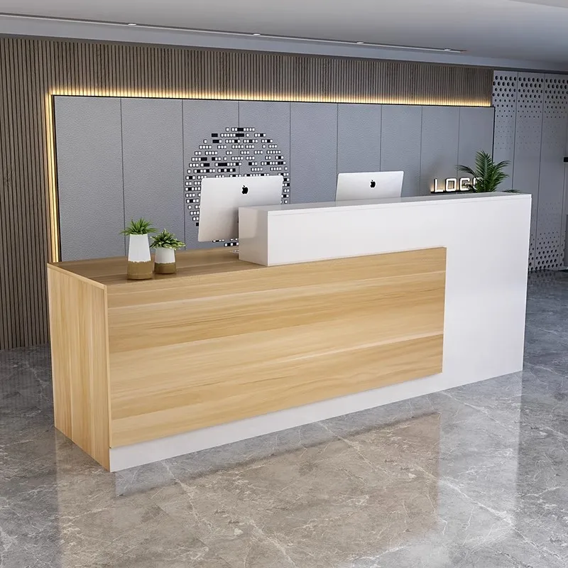 School Front Table Office Reception Counter Front Desk Reception Desk For SPA And Salon