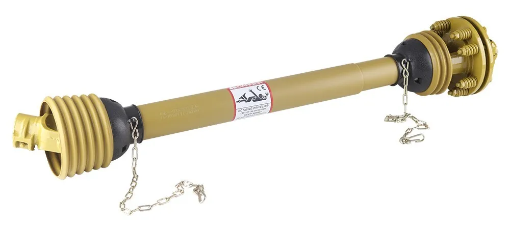 U joint drive shaft T1 800mm Agricultural Machinery PTO Shaft agricultural tractor 01B Push Pin Yoke with yellow wave cover