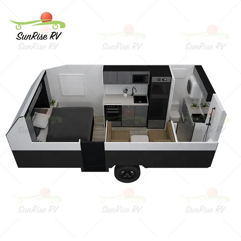 18 футов роскошный дизайн трейлер караван Китай rv мотор для дома из стекловолокна 4 ~ 6 человек каравана 4x4 кемпер
