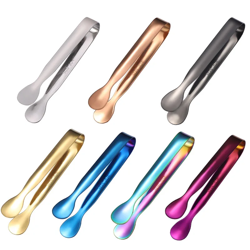 High quality Stainless Steel Mini Multi color Sugar Ice Cube Tea Food Clip Tongs (1600246352511)