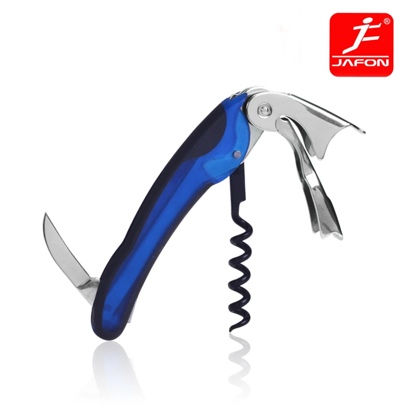 
Corkscrew spiral Wine Bottle Opener with Foil Cutter Double Hinged Waiters Corkscrew 