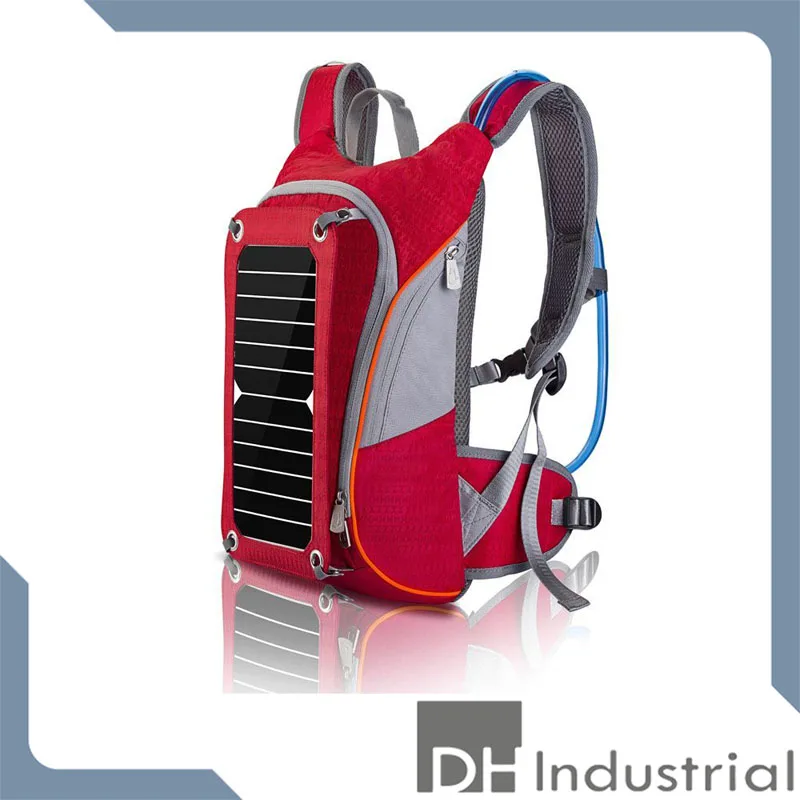 nylon tactical solar hydration backpack for outdoor travel