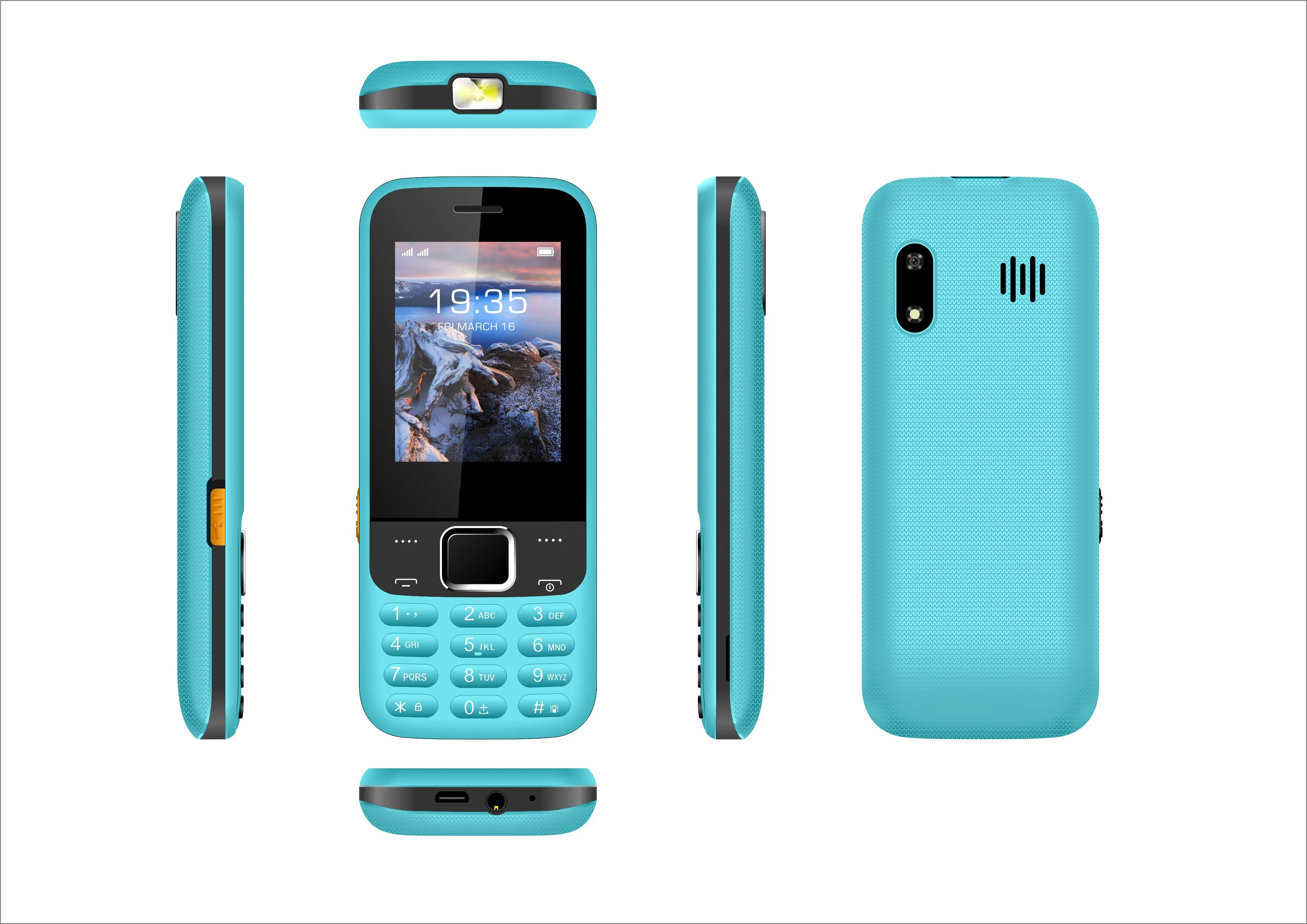 New model 1800mah battery 2.4 inch display P+R keypad dual sim 4g phone 4g feature phone 4g bar phone with type-c charging port