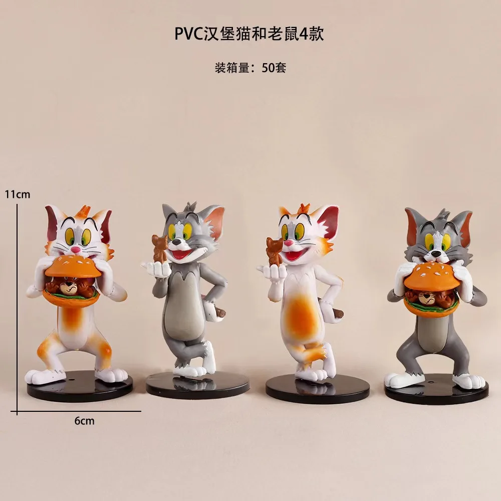 Wholesale/hair eat hamburger Tom Jerry Cat and mouse hand model cake baking decoration claw doll machine