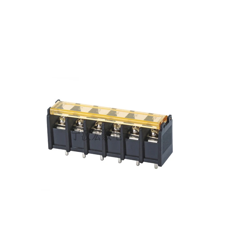 H35SG  8.5 mm Pitch Black Barrier Terminal Blocks 180 Degree Bottom Side Pin Header Connector Plug With Cover