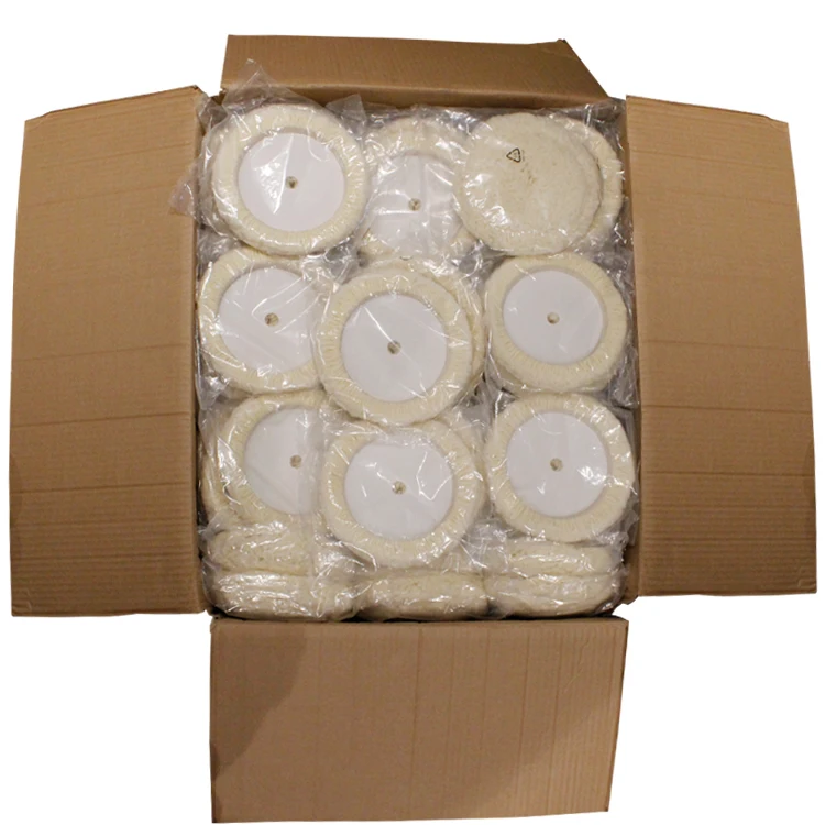 Wool Polishing Cutting Pads Hook Loop Polishing Pad for Compound, Cutting and Polishing Car Polishing Pad Backing Plate 7 Inch