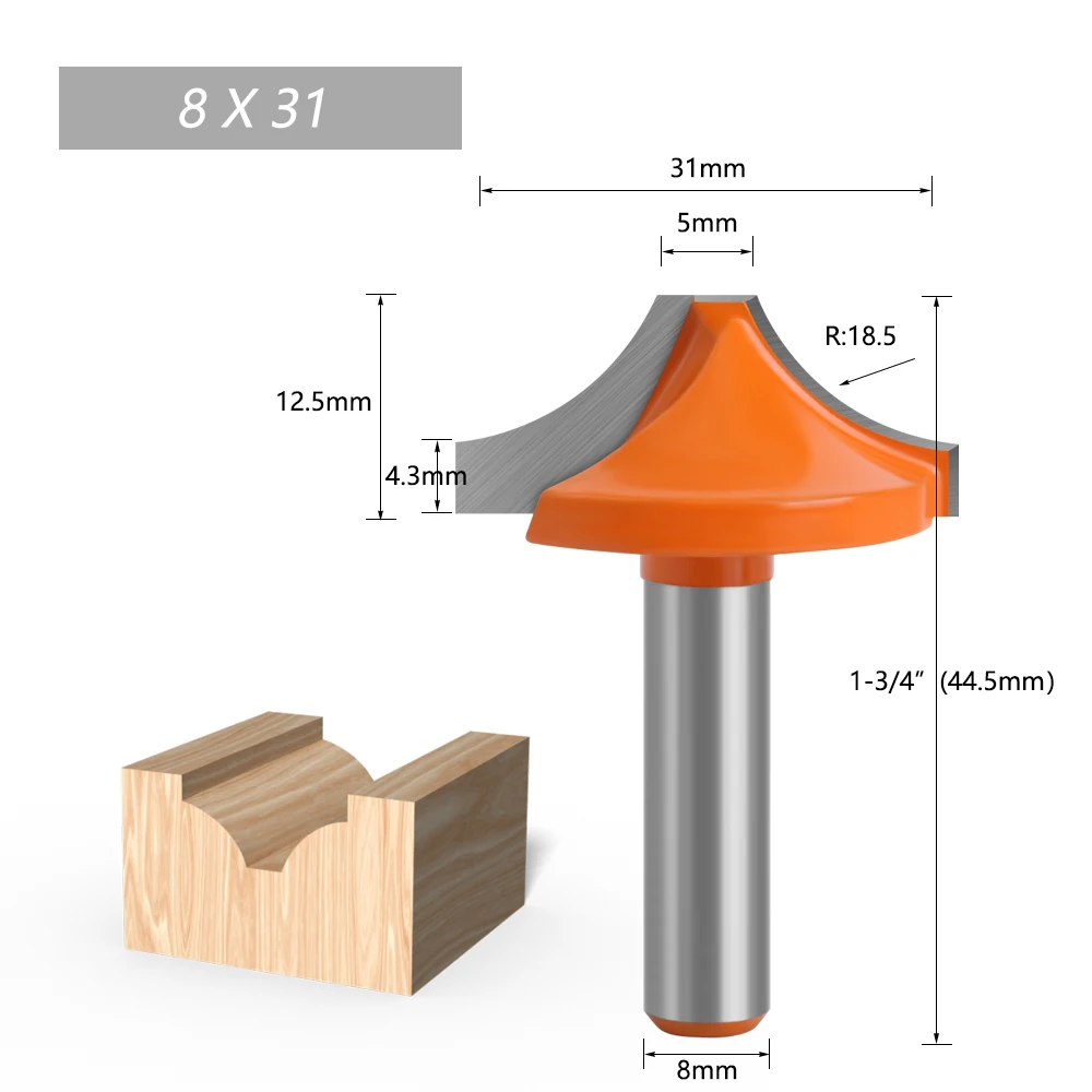 8mm shank Opening Carving Woodworking Tools Engraving Machine Milling Cutter Tungsten Solid Router Bit Carbide End mill-C C08032