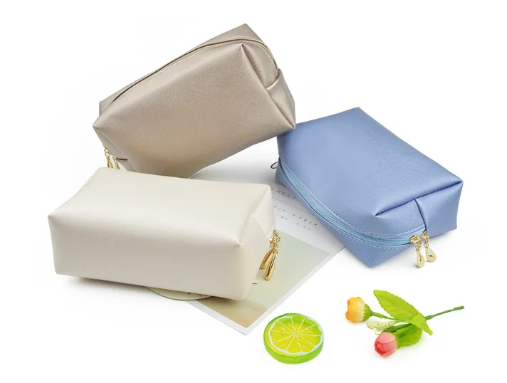 Factory Customized Portable Waterproof PU Cosmetic Bag Travel Wash Storage Bag