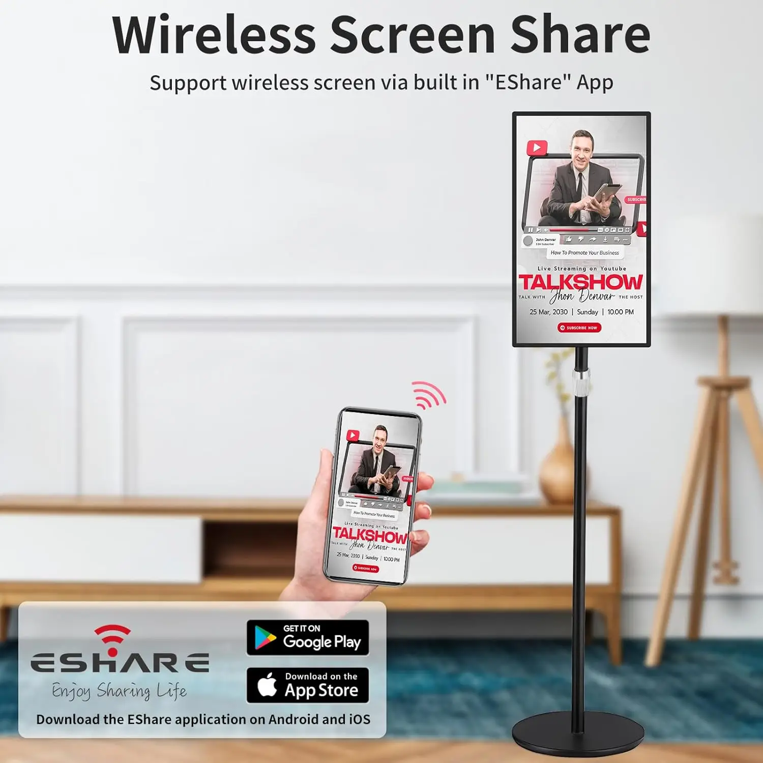 24 Inch Vertical Incell Touch Smart Broadcast Live Streaming Equipment Machine For Live Room
