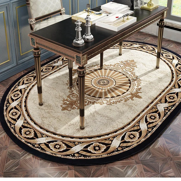High quality hand made premium wool carpet floor mat round carpet rug from De Xin carpet factory China
