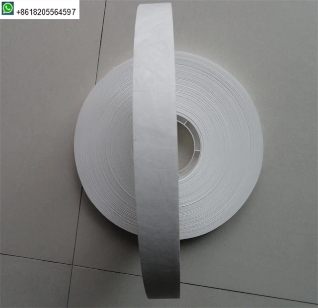 Heat adhesive banding money bundles tape white paper banding tape 20mm money banding tape for bank banknote banding machine