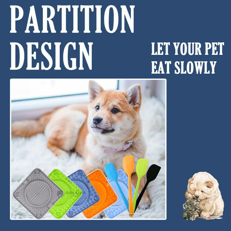 OBJ can be customized explosive cat and dog licking mat Slow eating mat can be customized different patterns of pet suction cups