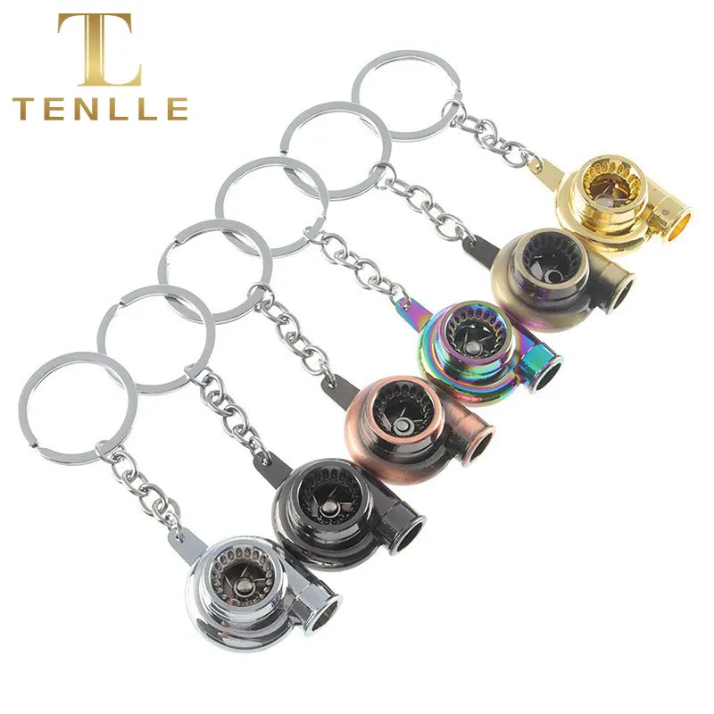 Hot Selling High Quality Zinc Alloy Fashion Luxury Car Parts Accessories Turbine Turbo Shape Car Keychain
