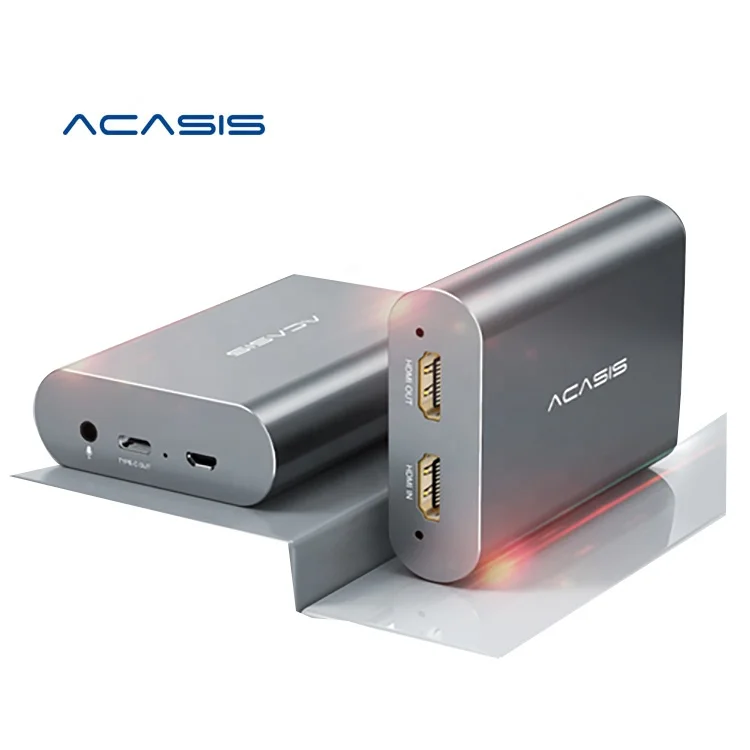 Карта видеозахвата ACASIS USB2.0 HD на Type-c и HD-вход на HD Выход 1080P коробка для записи игр прямая трансляция