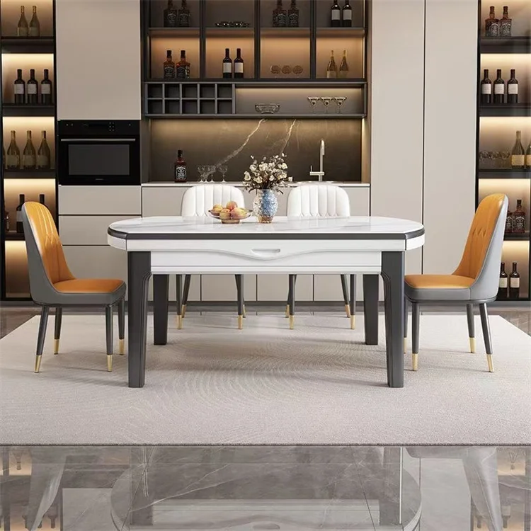 Modern Home Furniture Dinning Table Set 6 Seater Marble Dining Table For Restaurant