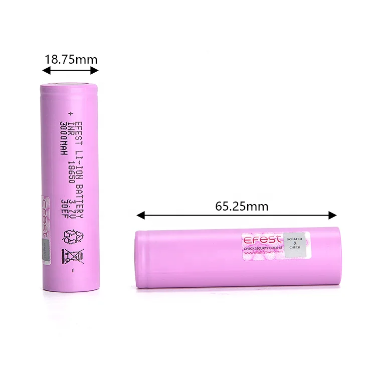 Высококачественные батареи 30EF 3000mAh 35A литиевая 18650 батарея IMR фиолетовый PK 30Q HG2 25R VTC6