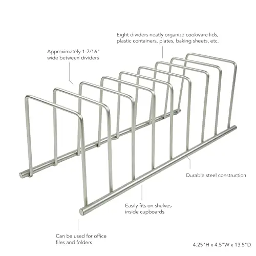 Satin Nickel Serving Trays Reusable Containers Spectrum Diversified Euro Kitchen Organizer for Plates