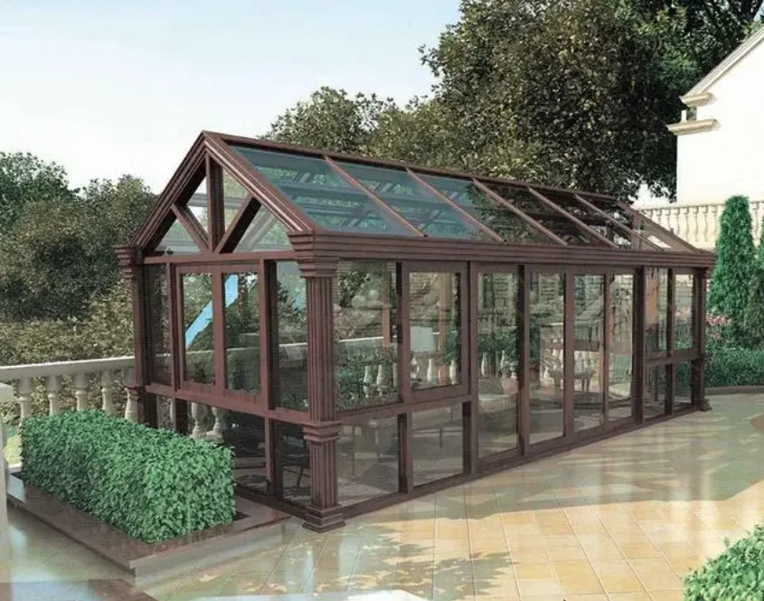 RG120 Sun Room 4 Season Sunrooms Designs Aluminum Alloy Double Tempered Glass Sunroom Modern Outdoor Insulating Glass 20 Years