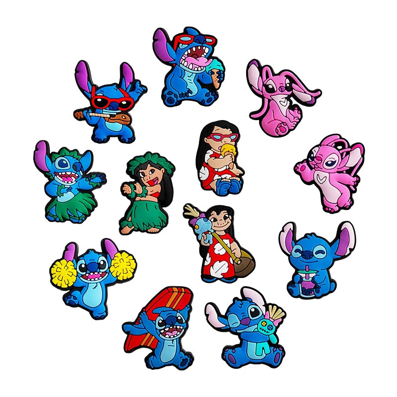 New Arrival Designer Anime Cartoon Lilo Stitch Croc Charms Bulk Shoe Decoration Accessories for Kids Wholesale Decoration