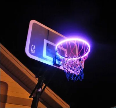 Basketball score sensor led strip light battery solar powered hoop rim light ideal for playing training party games at night