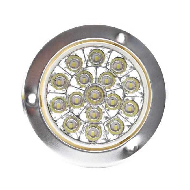 DC12V 24V 16led и 24 Светодиодная круглая лампа для грузовых автомобилей задний фонарь 3 2 Вт 4 8 красный/желтый/белый цвет