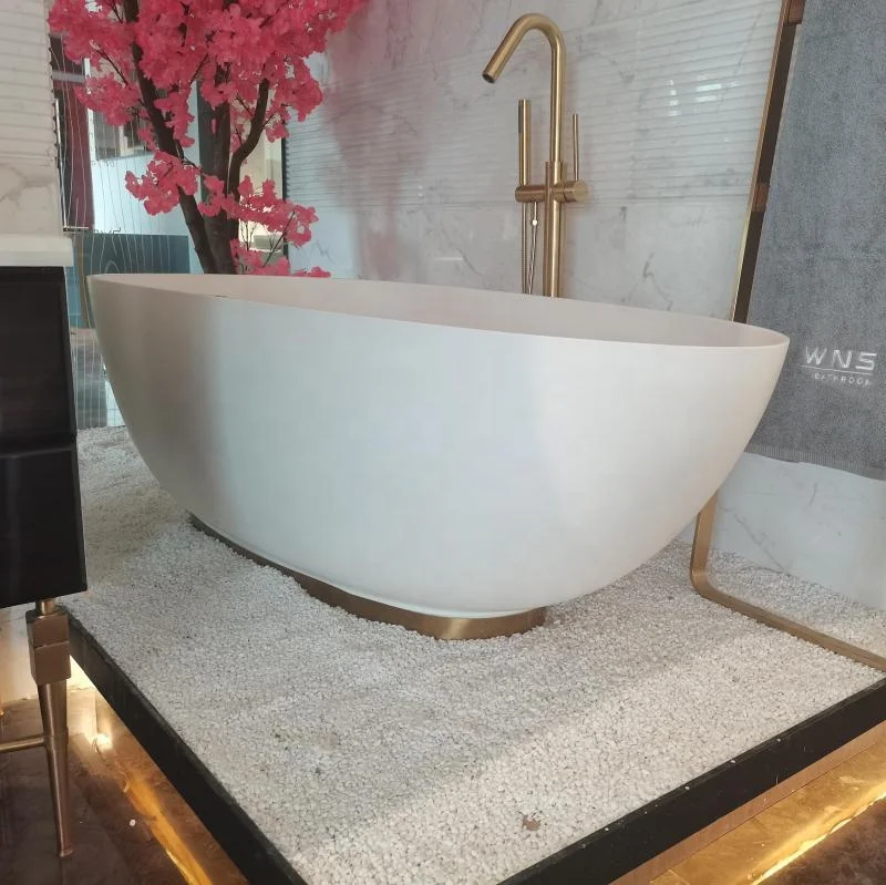  Современная отдельно стоящая каменная Ванна для взрослых матовая