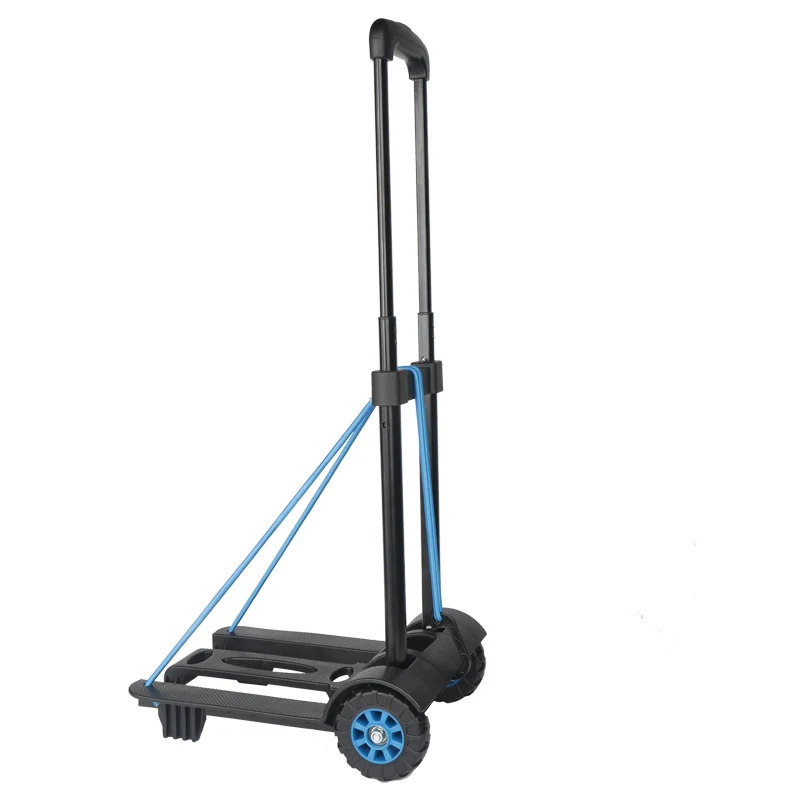 European supermarket hot sale plastic folding luggage cart trolley