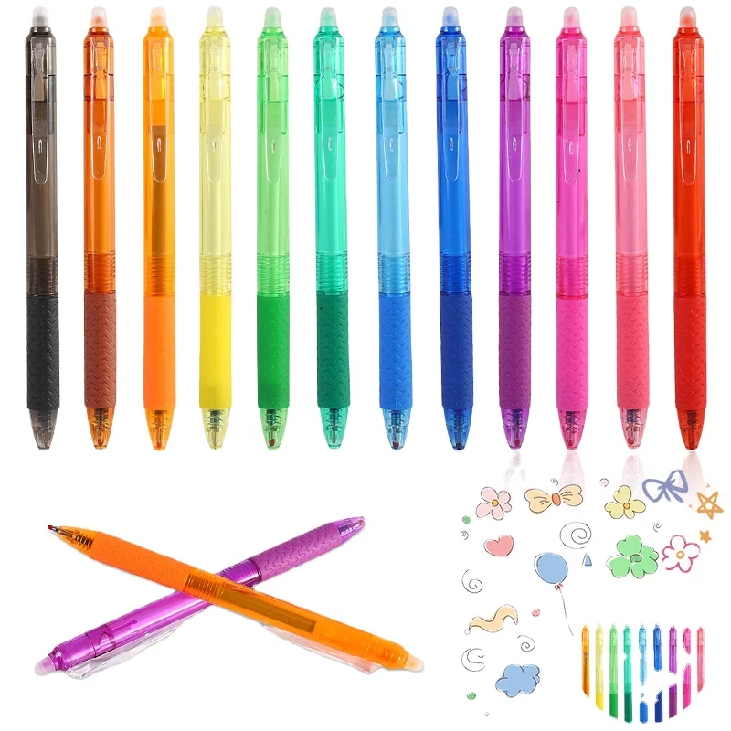 Simple Erasable Gel Pen 0.7mm Colored lnk Erasable Pens