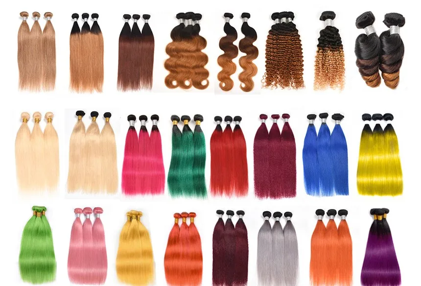 body wave piano P 4/27 Human Hair Bundles Highlight Virgin mink brazilian human hair weaves bundles