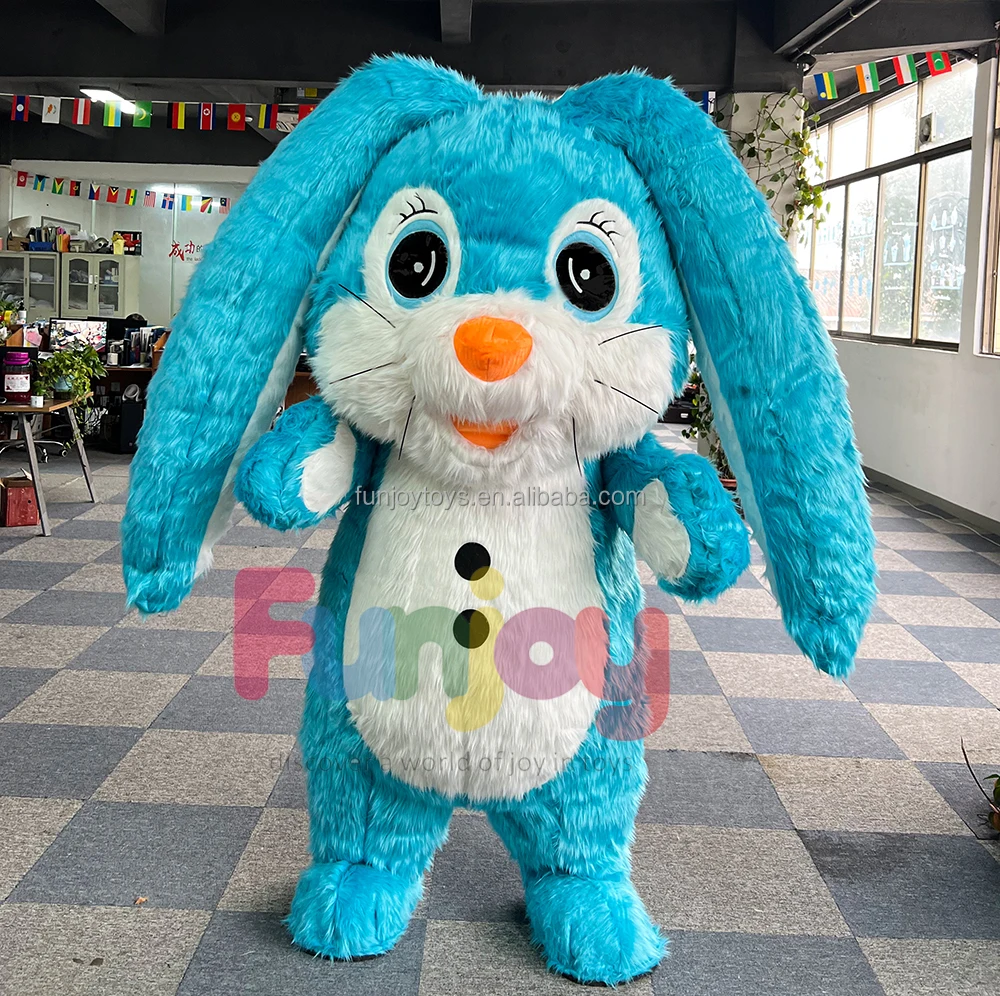 Inflatable Rabbit Mascot Adult Easter Bunny Anime Role Playing Set Party Set Animal No Battery