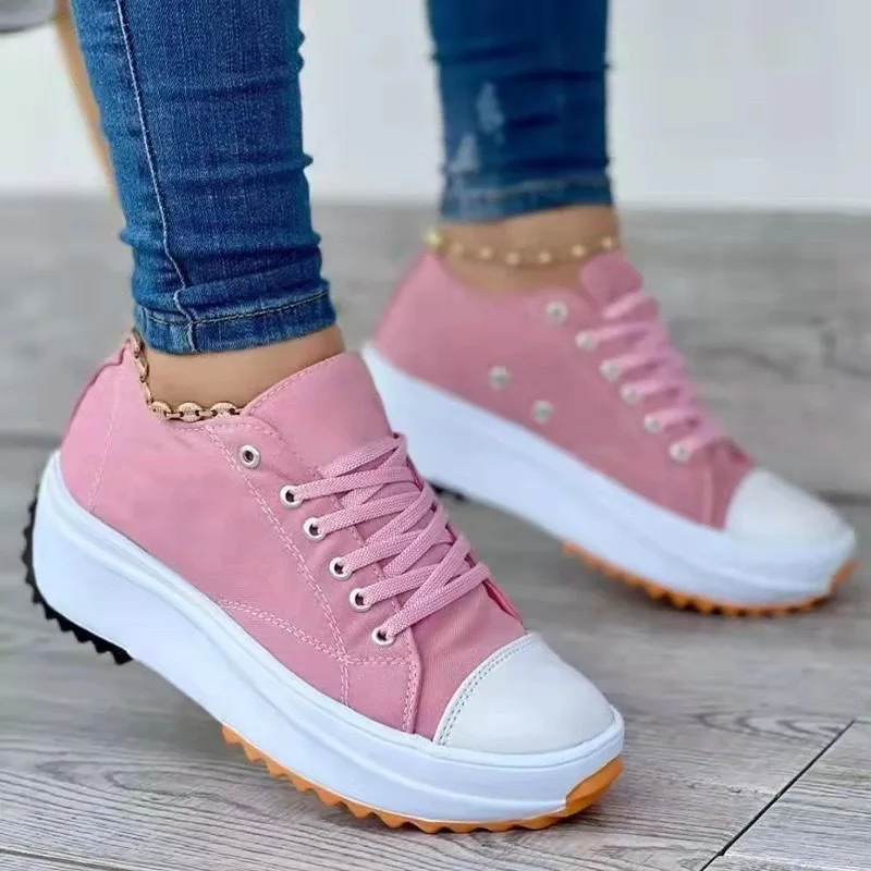 Liu Ming Hot Selling Wholesale 2024 Customized Fashion Summer Casual Shoes Lace Up Plus Size Sneakers Platform Shoes For Women