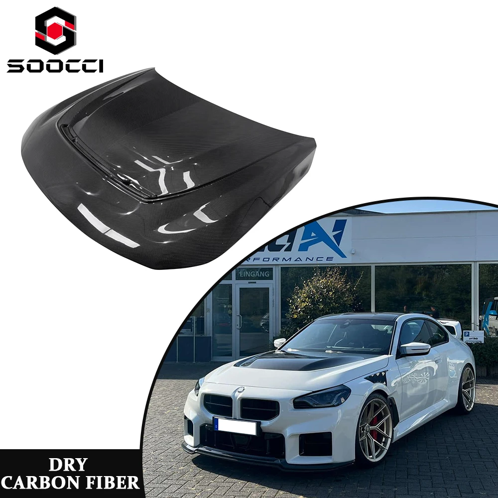 Alpha N Style G87 G42 Dry Carbon Fiber Vented Hood Engine Valve Cover for BMW 2 Series G42 M240I M2 G87 Engine Bonnet Hood
