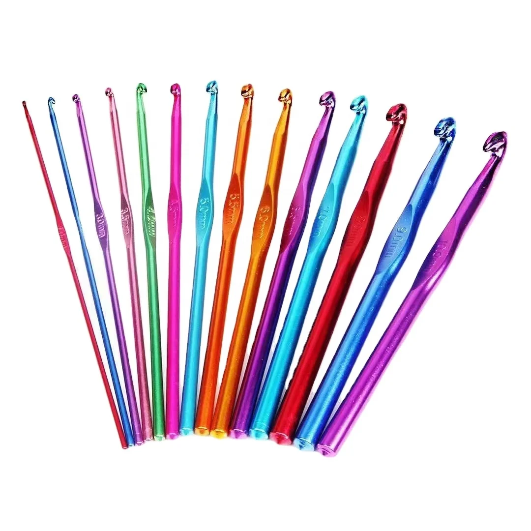 Набор крючков для вязания, спицы для вязания с алюминиевой ручкой для рук, спицы для вязания для пряжи, хороший подарок для женщин