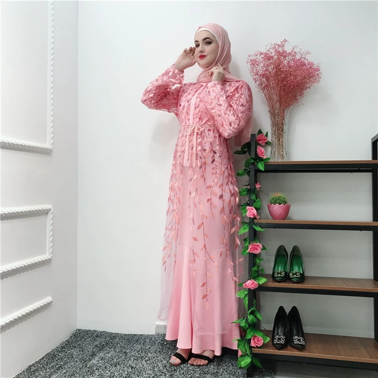 
2020 fall fashion turkey modest muslim dresses wholesale abaya islamic clothing with scarf 