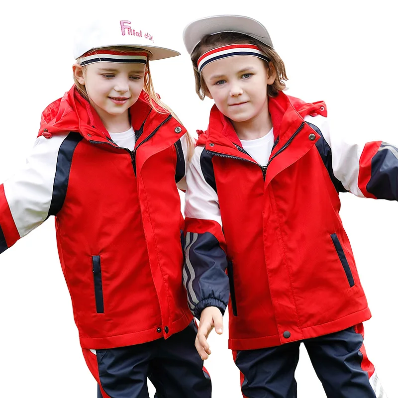 OEM Children Outdoor Climbing Apparel Outdoor Jackets Jumper Winter School Track Suits Uniform Waterproof Anti-wind Warm Fleece