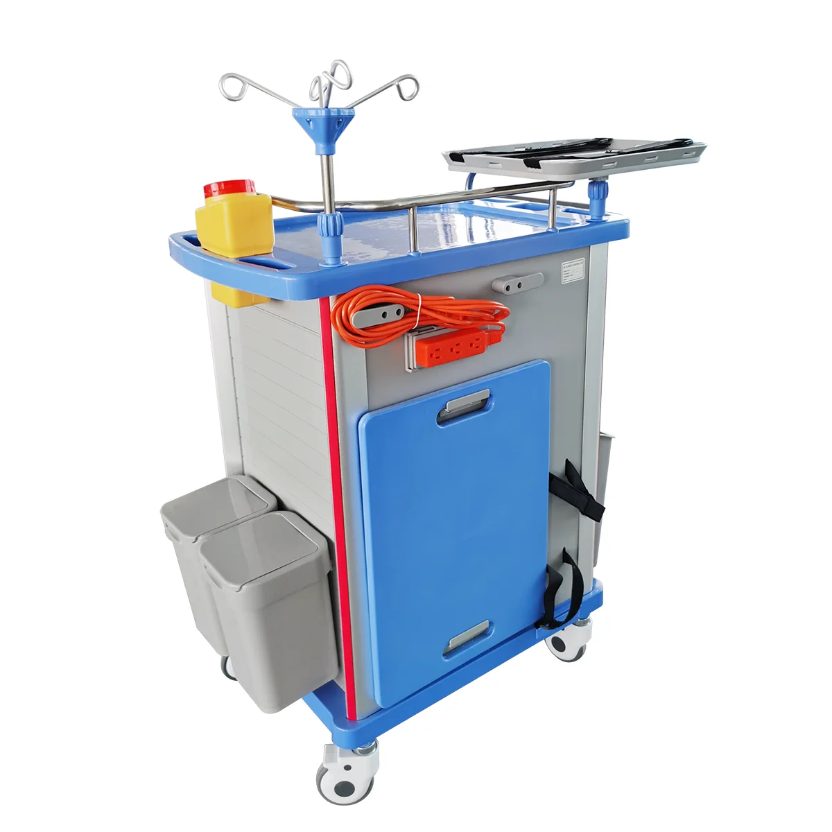MT MEDICAL Clinic Cheap Mobile ABS Drugs Hospital Medical Crash Cart Plastic Emergency Medicine Trolley