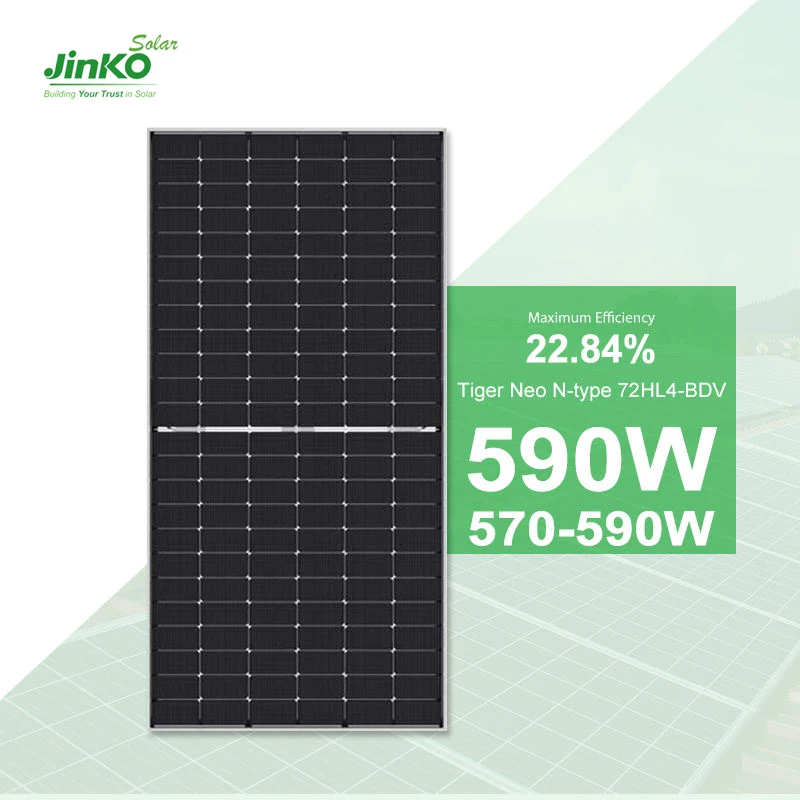 Лидер продаж 590 Вт Jkm570-590n-72hl4-bdv Jinko 580 двухфазный солнечный модуль 585 575 двойная стеклянная солнечная панель на крыше