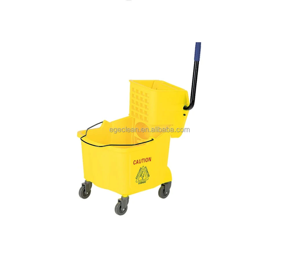 Желтый коммерческий мокрой швабра ведро с отжимом комбо с колесами желтый по уборке уборка шваброй ведро с отжимом швабры для мытья полов