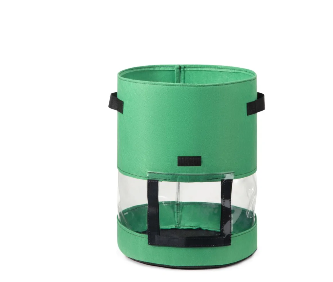 Hot selling WFB-01 Non-woven Fabric 30D*35H(7Gallon) black 335G piece tomato bag