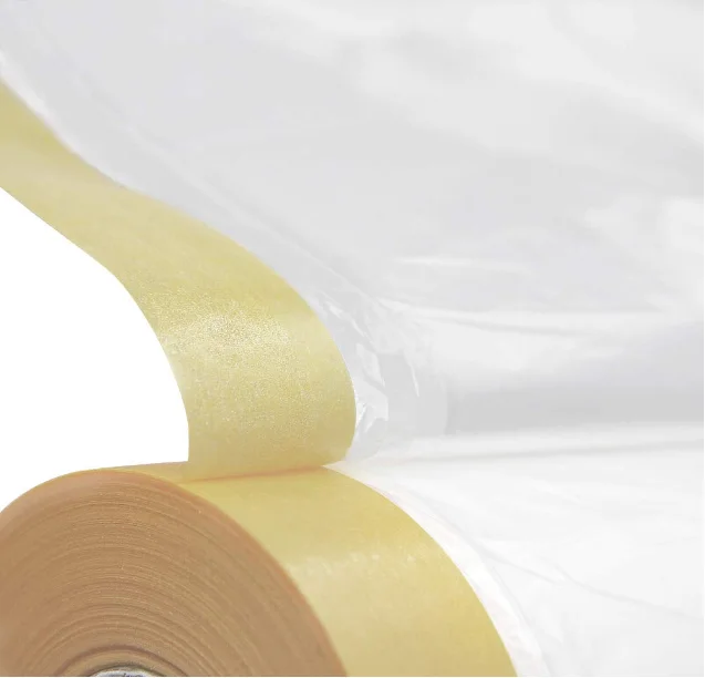 Pre Taped Masking Film Roll 55cm width