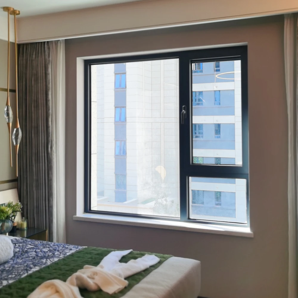Windowall GE85 Aluminum Casement Window Rubber Seal Burglar Proof Windows